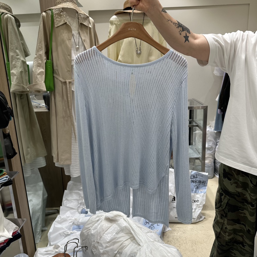 MELO韓國代購女士新品休閑推薦時尚26春夏人氣熱賣針織衫MELO針織衫圖色1