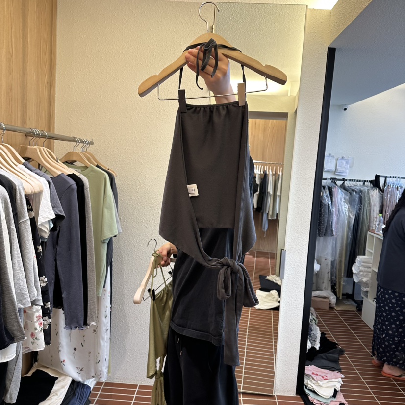 CHOI-L韓國直郵女裝新款職業推薦休閑吊帶背心不含內搭褶皺CHOI吊帶/背心