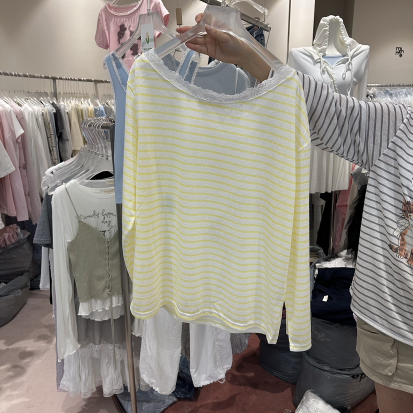 MIMME/LOOKK韓國東大門代購女裝新款26春夏推薦休閑長袖T恤MIMME/LOOKK長袖T恤