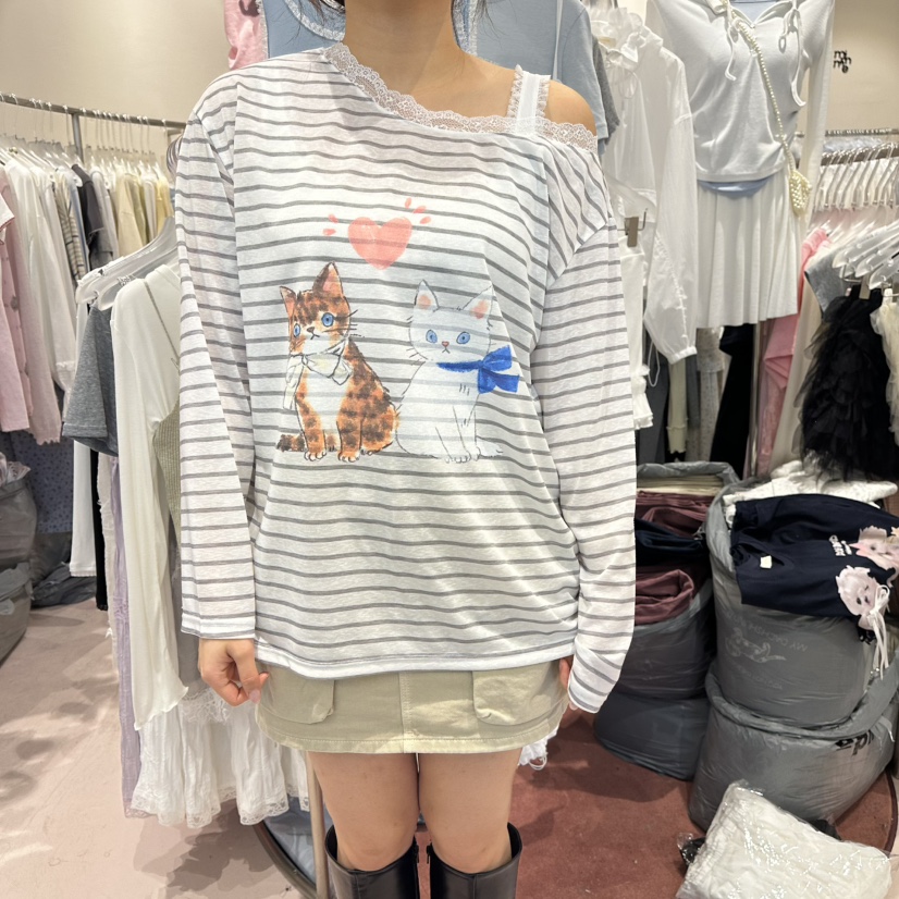 MIMME/LOOKK韓國東大門代購女裝新款26春夏推薦休閑長袖T恤MIMME/LOOKK長袖T恤圖色3