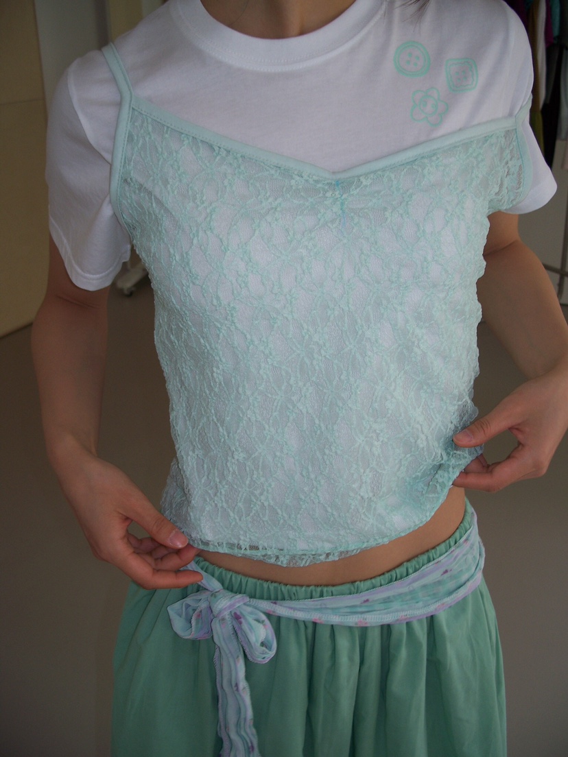 FLASH/I LOVE ME韓國直郵女裝新品時尚熱賣吊帶背心花朵FLASH/I LOVE ME吊帶/背心