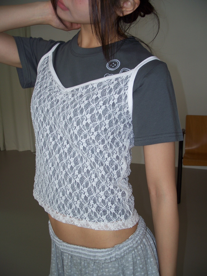 FLASH/I LOVE ME韓國直郵女裝新品時尚熱賣吊帶背心花朵FLASH/I LOVE ME吊帶/背心