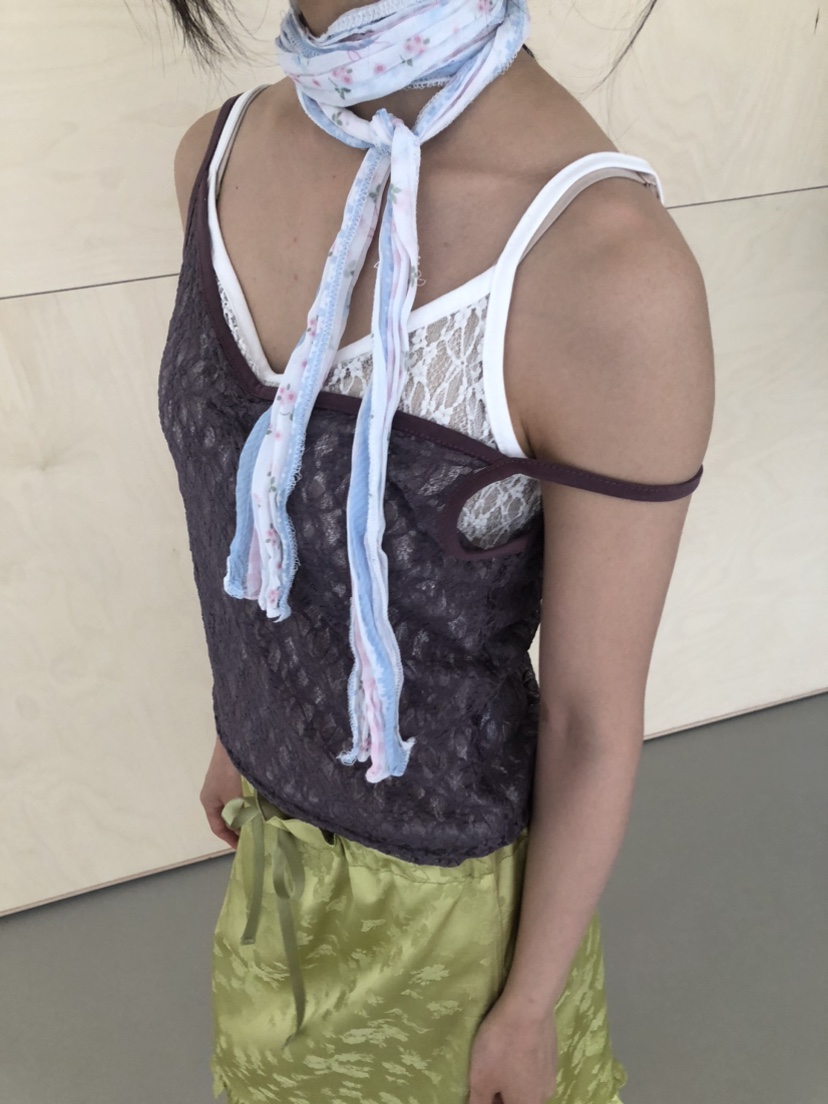 FLASH/I LOVE ME韓國直郵女裝新品時尚熱賣吊帶背心花朵FLASH/I LOVE ME吊帶/背心