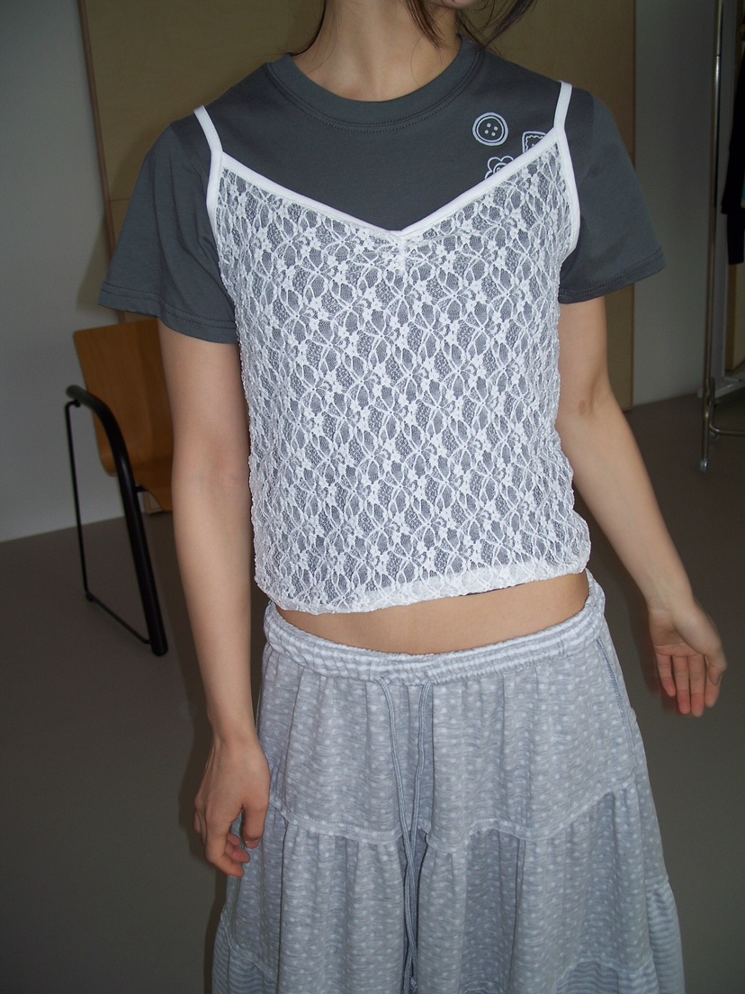 FLASH/I LOVE ME韓國直郵女裝新品時尚熱賣吊帶背心花朵FLASH/I LOVE ME吊帶/背心圖色2