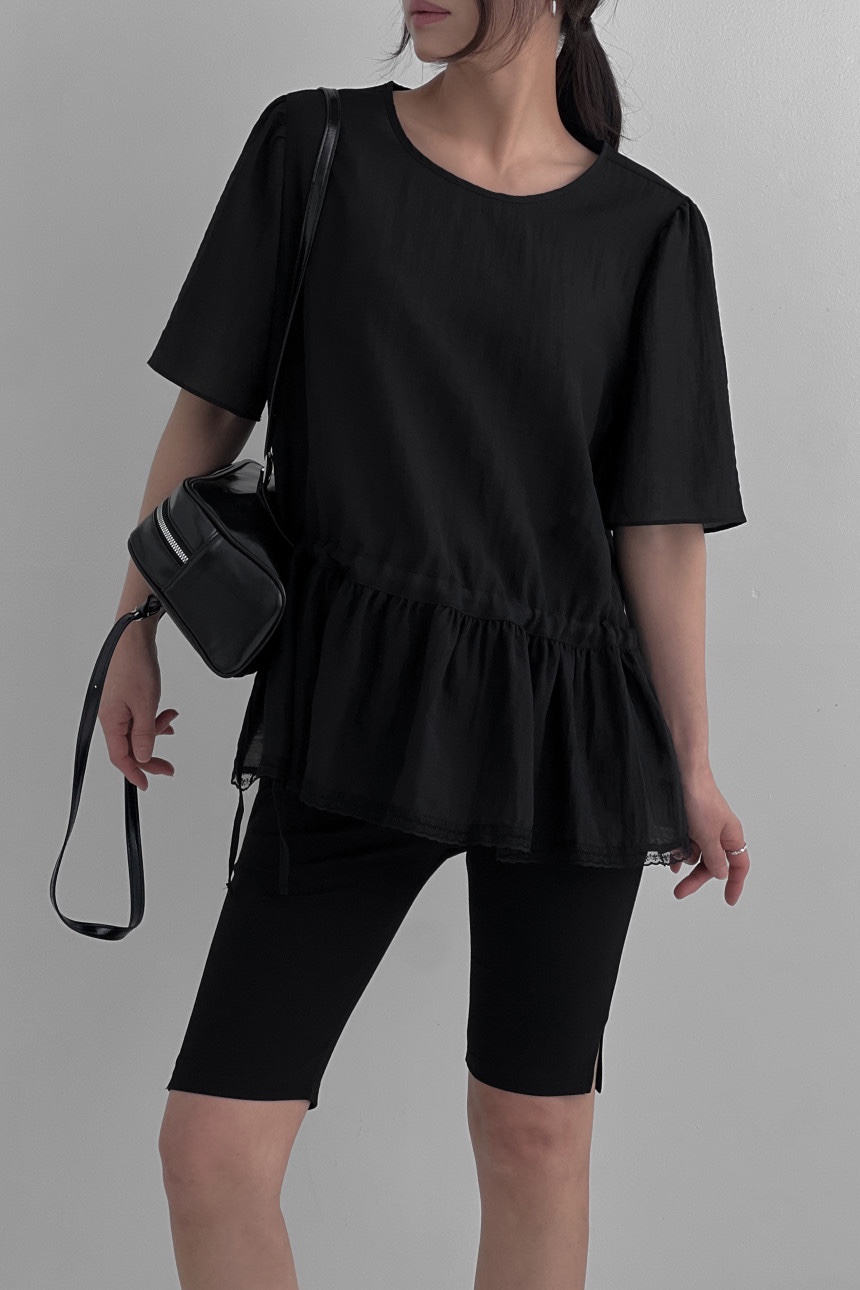 FRILL-T/DADA韓國直郵女士新品人氣推薦襯衫蕾絲衫荷葉邊FRILL-T/DADA襯衫/蕾絲衫圖色2