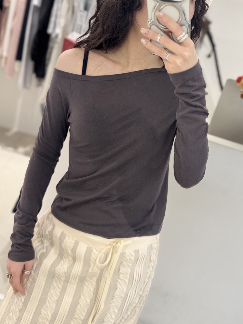 MELTED-P韓國代購女士新品26春夏推薦人氣熱賣時尚長袖T恤MELTED-P長袖T恤