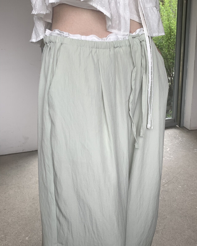 FRILL-T/DADA東大門代購女士新款推薦休閑26春夏休閑褲撞色FRILL-T/DADA休閑褲