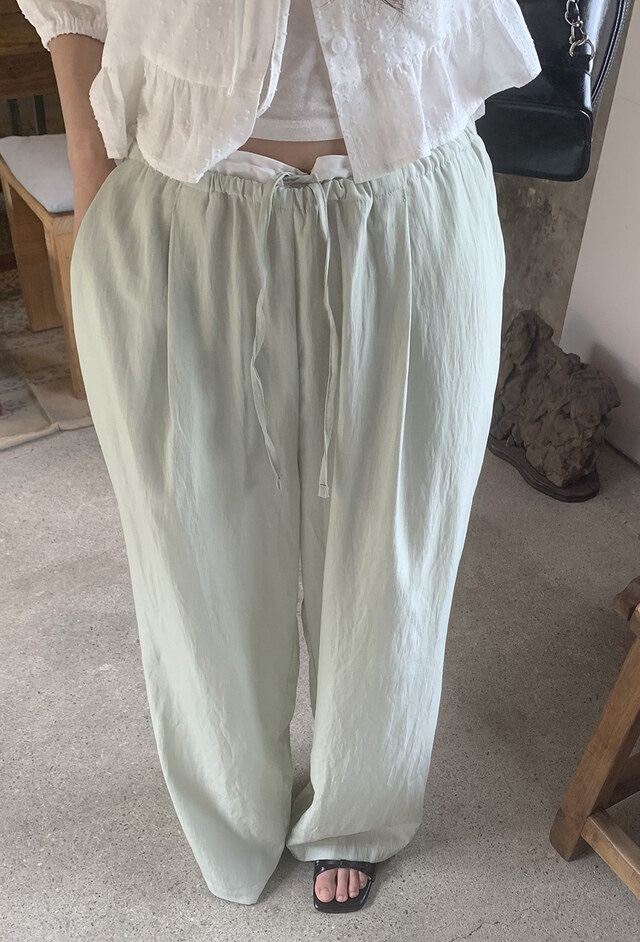 FRILL-T/DADA東大門代購女士新款推薦休閑26春夏休閑褲撞色FRILL-T/DADA休閑褲