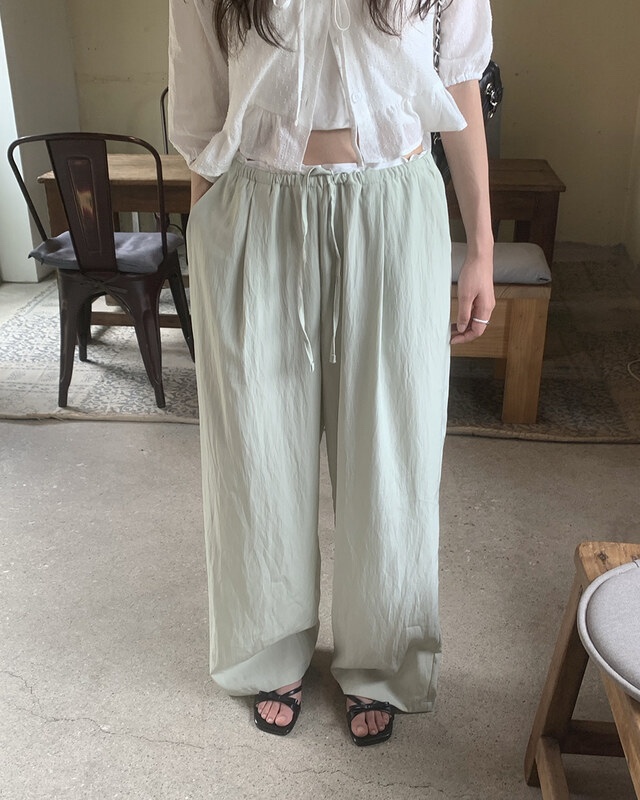 FRILL-T/DADA東大門代購女士新款推薦休閑26春夏休閑褲撞色FRILL-T/DADA休閑褲