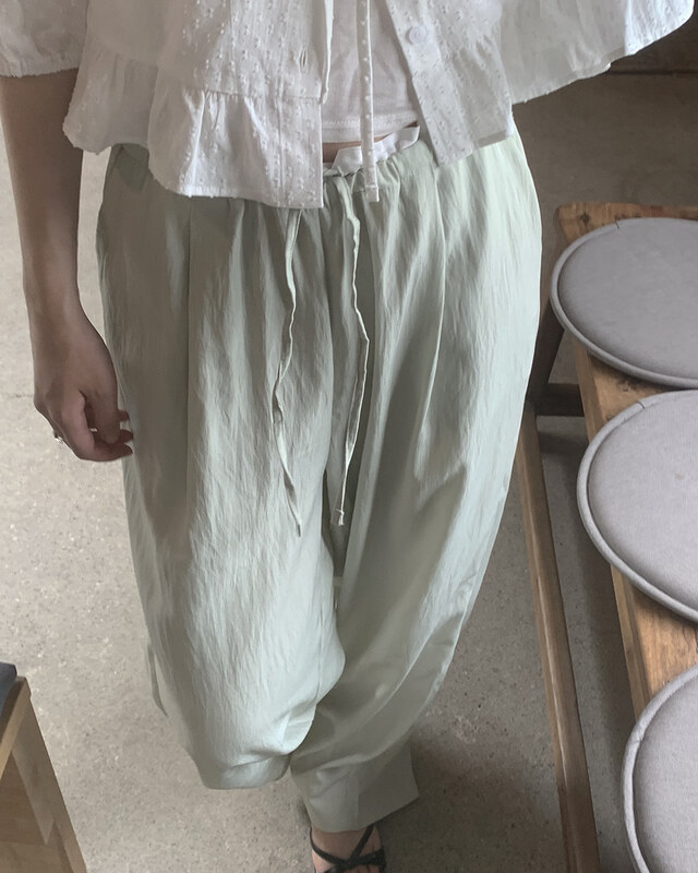 FRILL-T/DADA東大門代購女士新款推薦休閑26春夏休閑褲撞色FRILL-T/DADA休閑褲