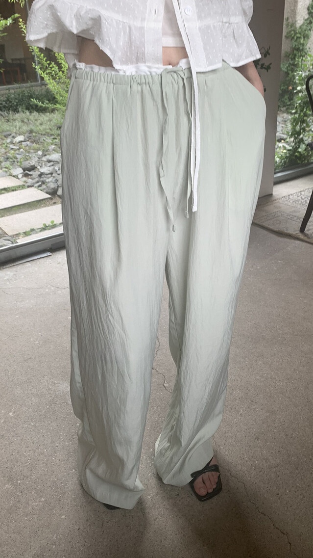 FRILL-T/DADA東大門代購女士新款推薦休閑26春夏休閑褲撞色FRILL-T/DADA休閑褲