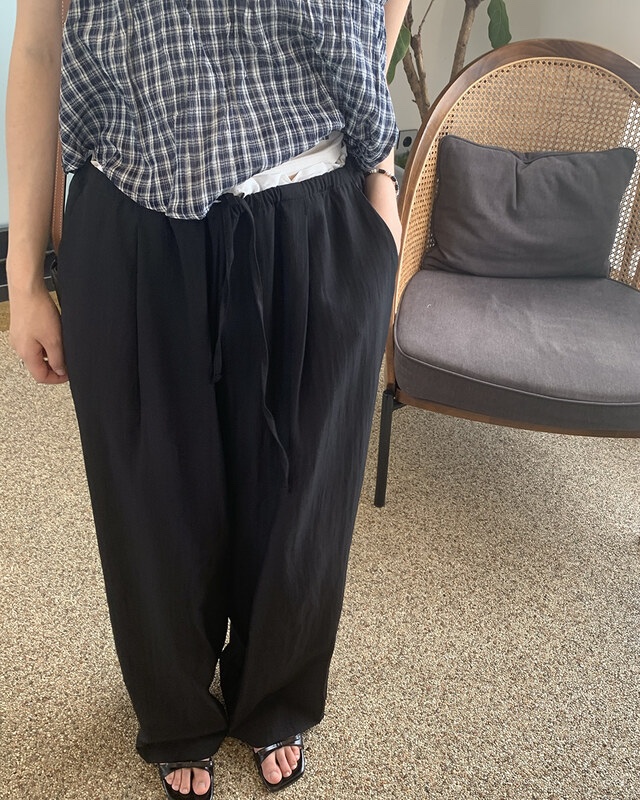 FRILL-T/DADA東大門代購女士新款推薦休閑26春夏休閑褲撞色FRILL-T/DADA休閑褲