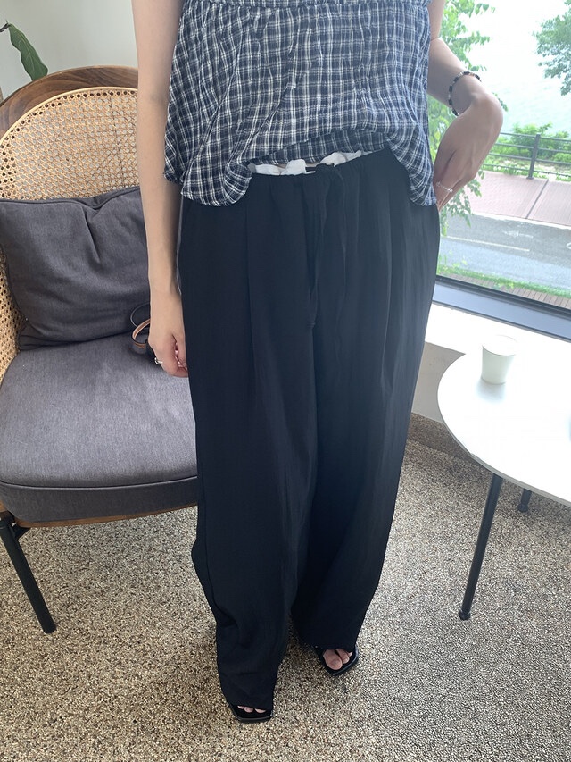 FRILL-T/DADA東大門代購女士新款推薦休閑26春夏休閑褲撞色FRILL-T/DADA休閑褲