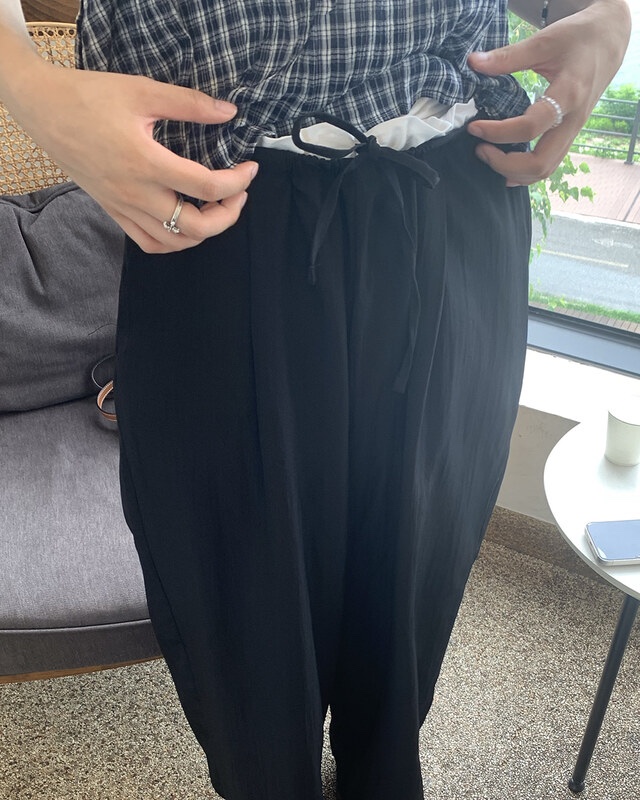 FRILL-T/DADA東大門代購女士新款推薦休閑26春夏休閑褲撞色FRILL-T/DADA休閑褲