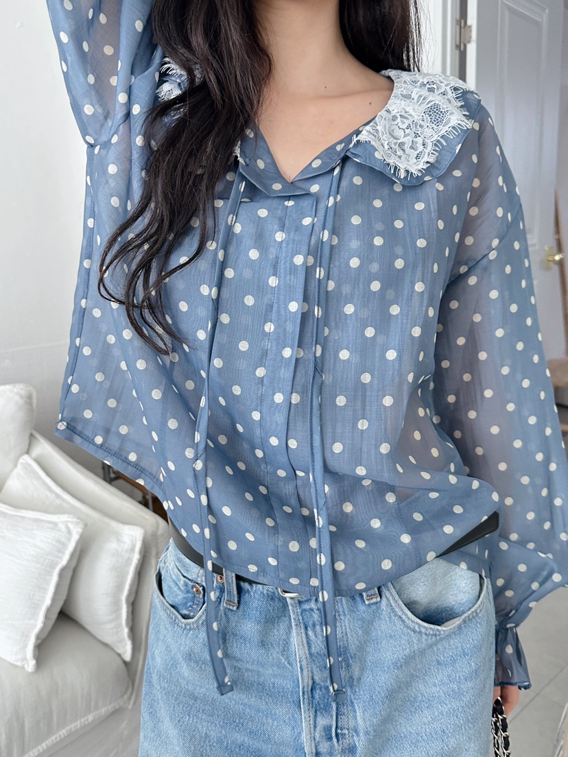 MAISONDEGLORY東大門代購女裝新品休閑時尚人氣襯衫蕾絲衫MAISON DE GLORY襯衫/蕾絲衫