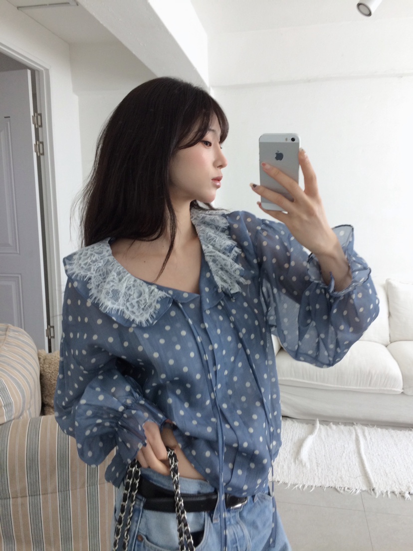 MAISONDEGLORY東大門代購女裝新品休閑時尚人氣襯衫蕾絲衫MAISON DE GLORY襯衫/蕾絲衫