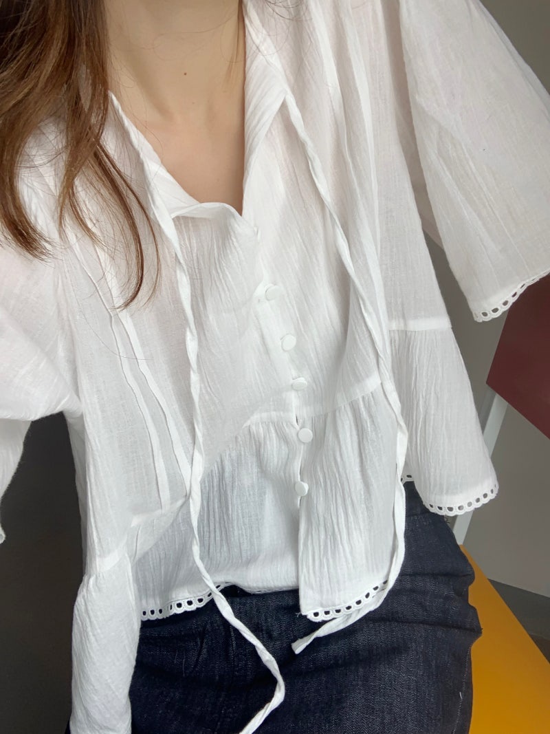 FRILL-T/DADA東大門實拍女士新品休閑推薦職業襯衫蕾絲衫FRILL-T/DADA襯衫/蕾絲衫