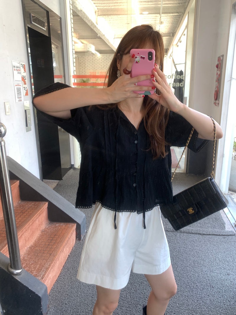 FRILL-T/DADA東大門實拍女士新品休閑推薦職業襯衫蕾絲衫FRILL-T/DADA襯衫/蕾絲衫