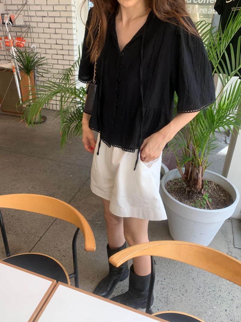 FRILL-T/DADA東大門實拍女士新品休閑推薦職業襯衫蕾絲衫FRILL-T/DADA襯衫/蕾絲衫