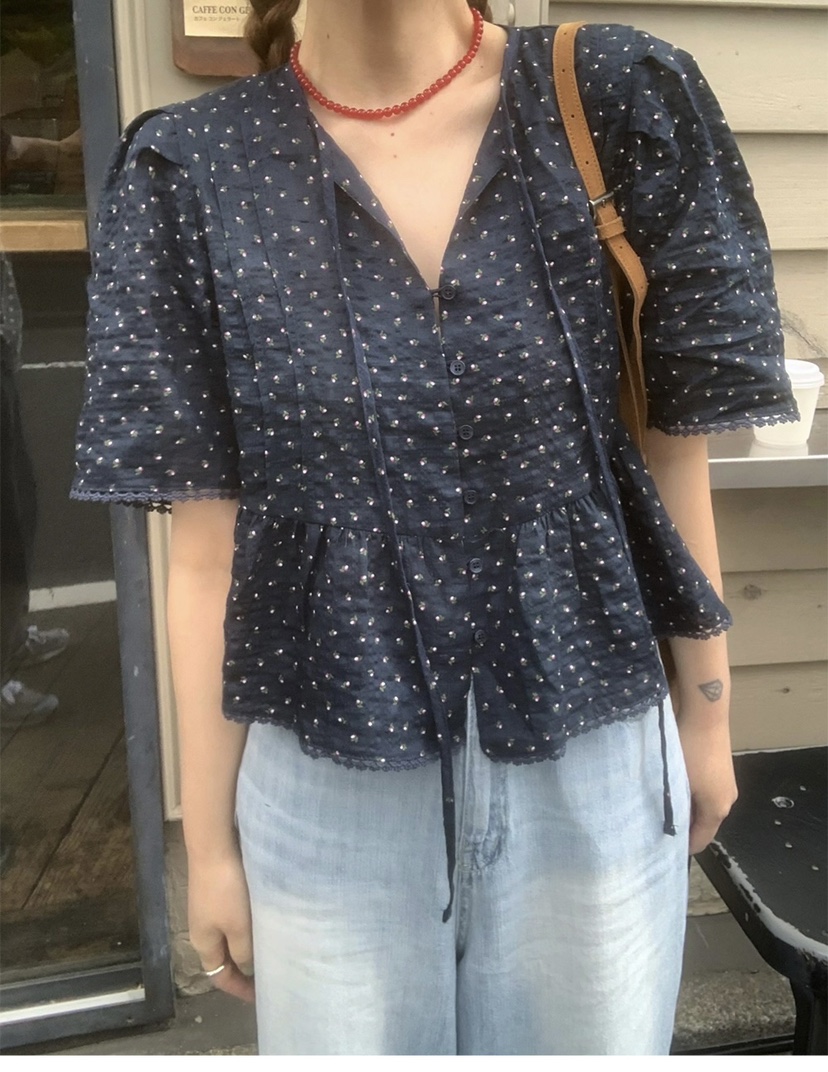 FRILL-T/DADA東大門直郵女裝新款推薦26春夏襯衫蕾絲衫FRILL-T/DADA襯衫/蕾絲衫圖色1