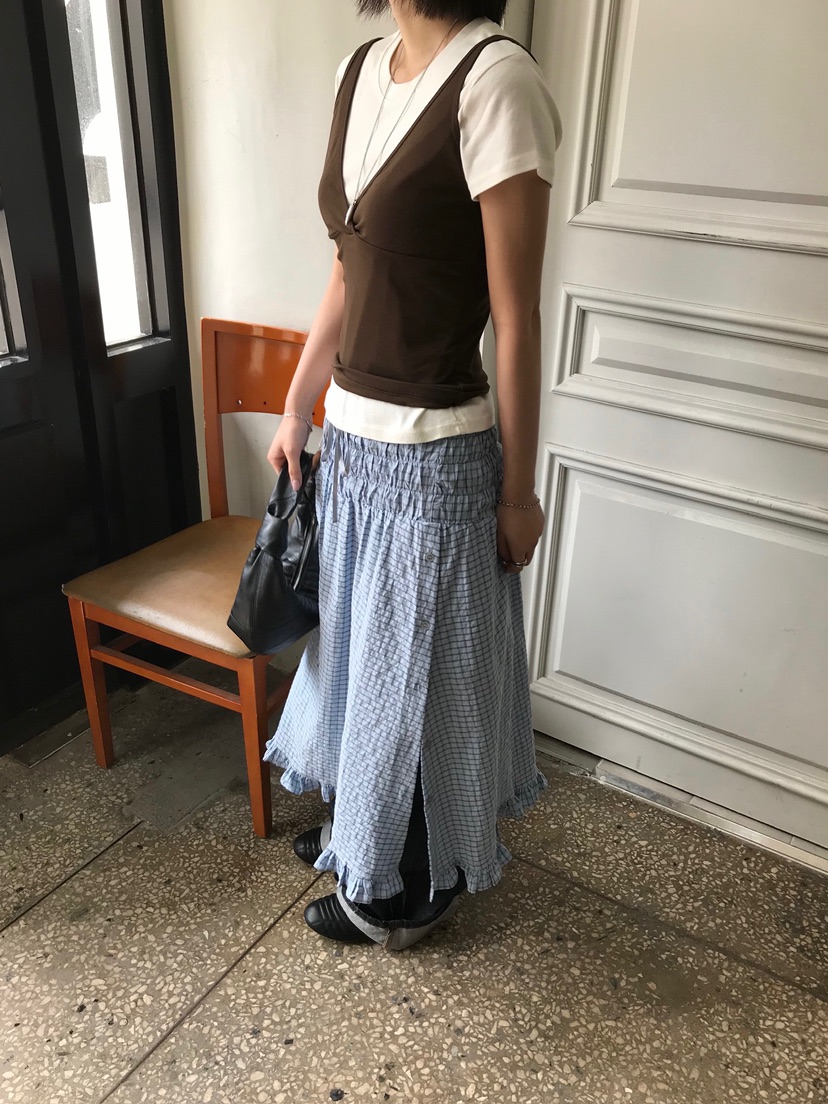 ESCHER韓國代購女裝新款真品時尚休閑職業26春夏半身裙中短裙ESCHER半身裙/中短裙