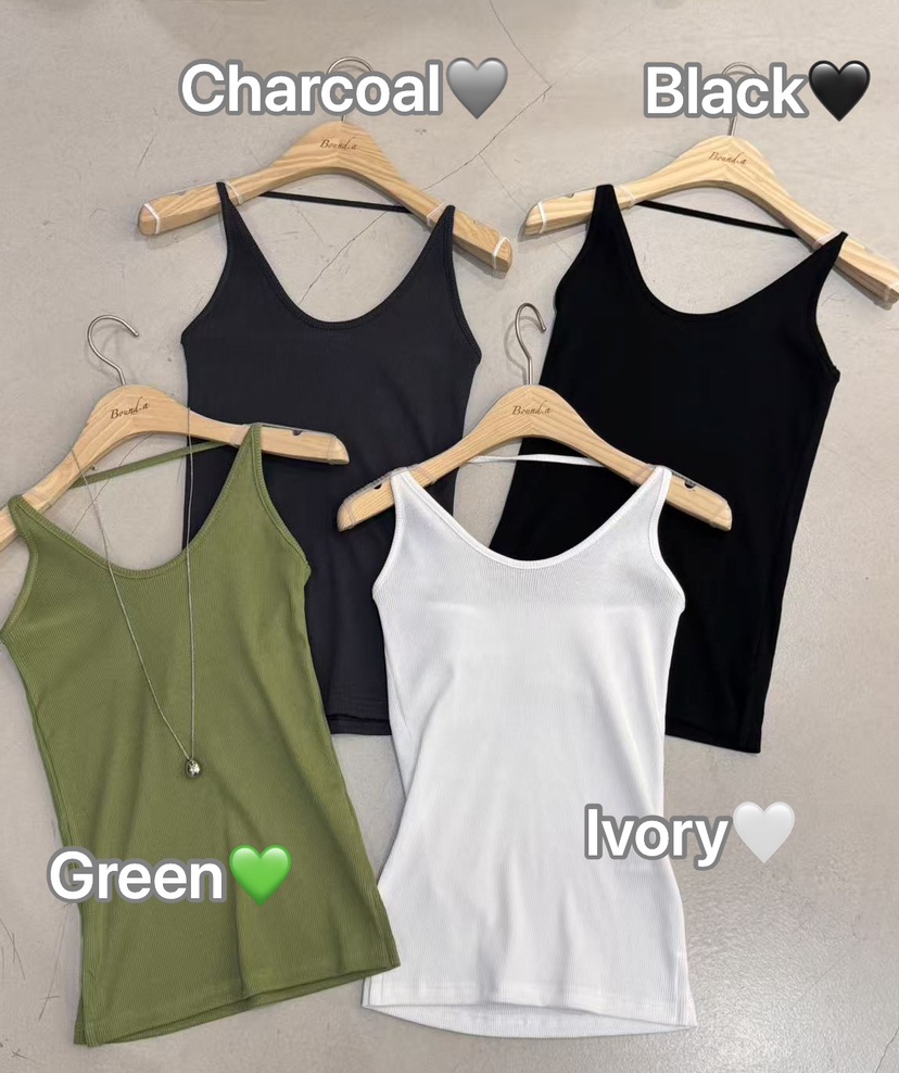 BOUND.A東大門直郵女裝新款26春夏職業時尚吊帶背心羅紋BOUND.A吊帶/背心