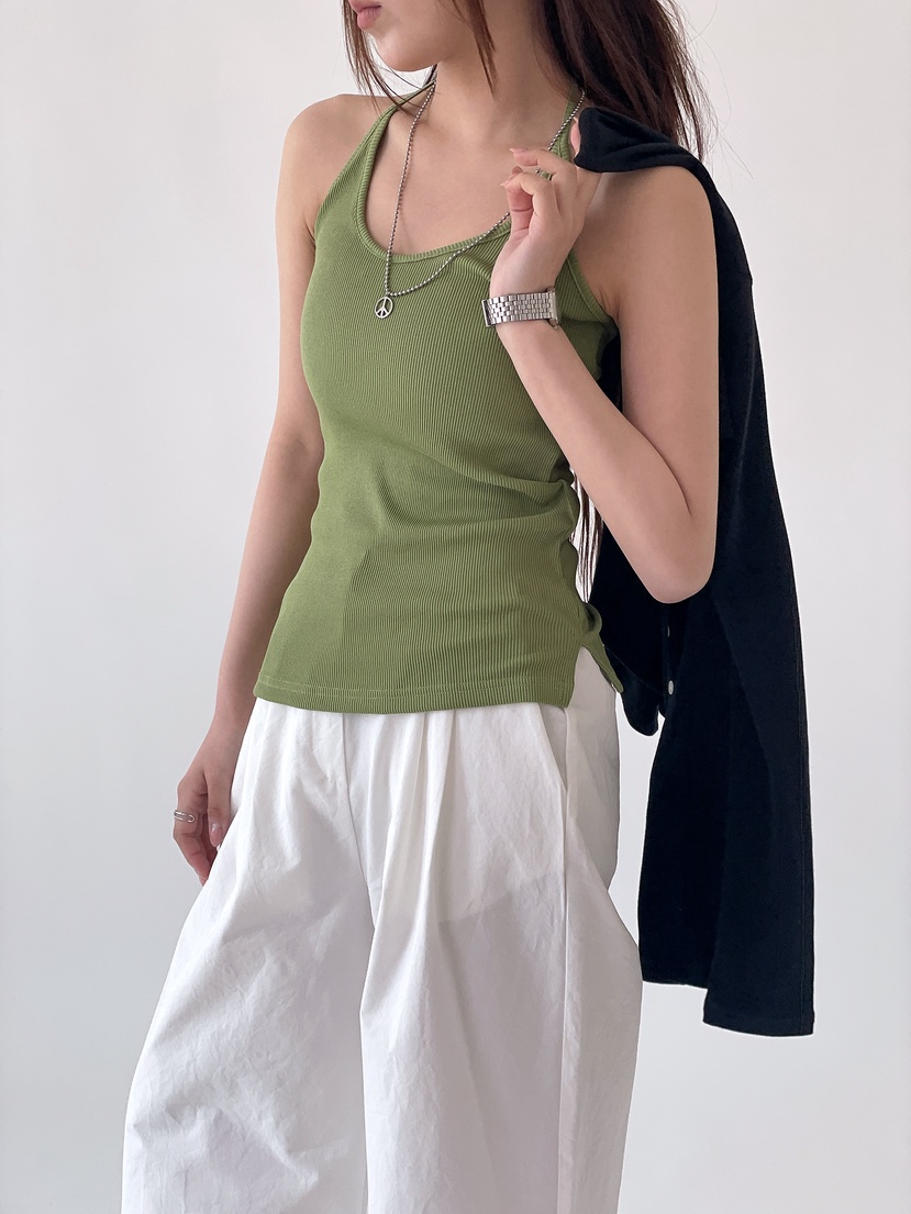 BOUND.A東大門直郵女裝新款26春夏職業時尚吊帶背心羅紋BOUND.A吊帶/背心