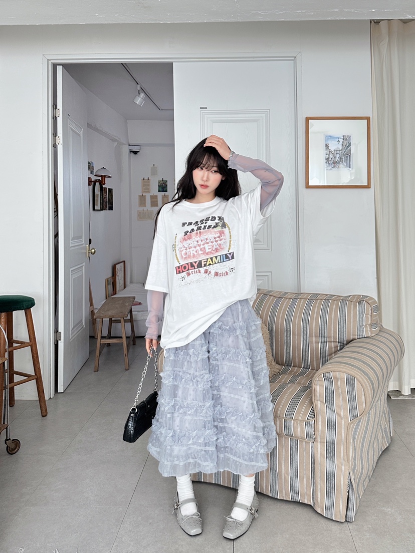 MAISONDEGLORY東大門實拍女裝新款推薦熱賣26春夏真品T恤MAISON DE GLORYT恤