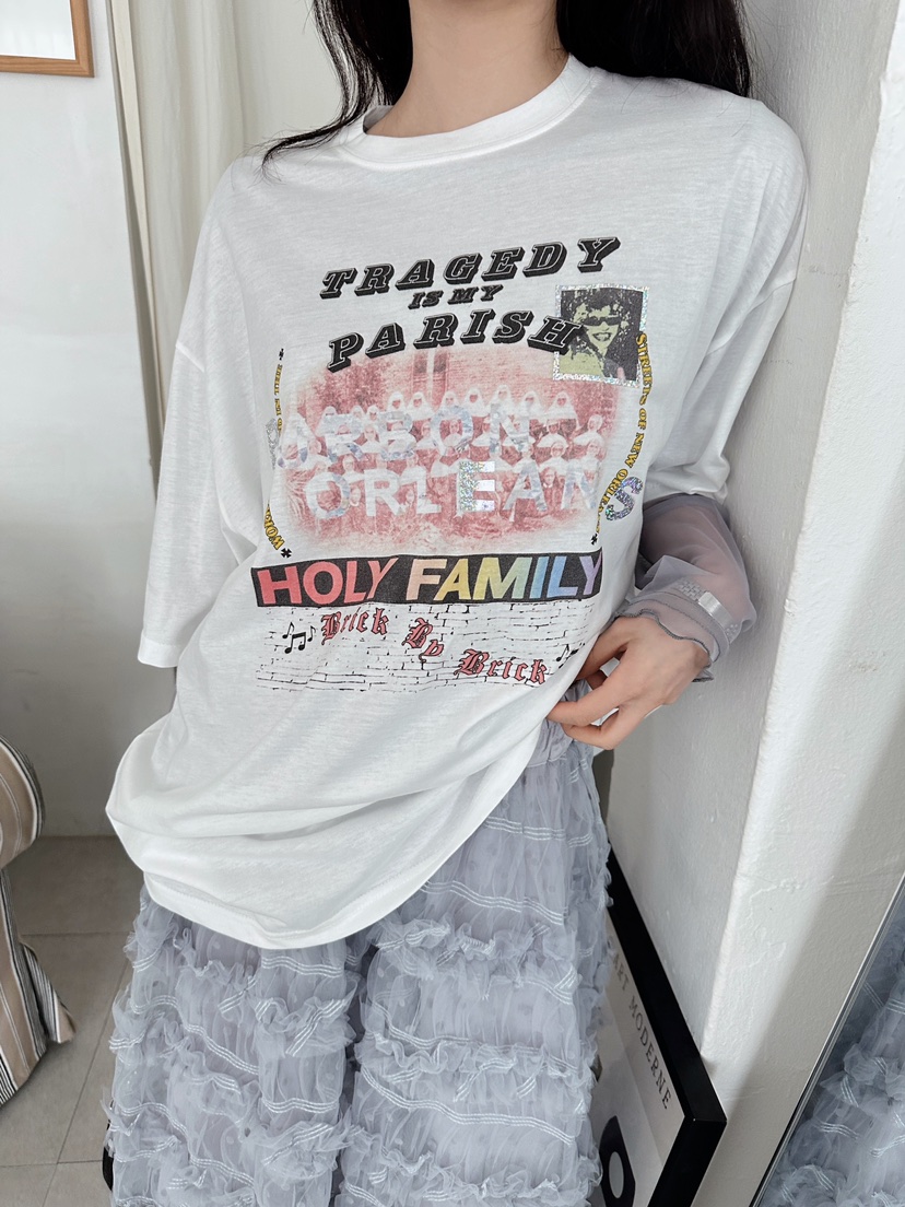 MAISONDEGLORY東大門實拍女裝新款推薦熱賣26春夏真品T恤MAISON DE GLORYT恤