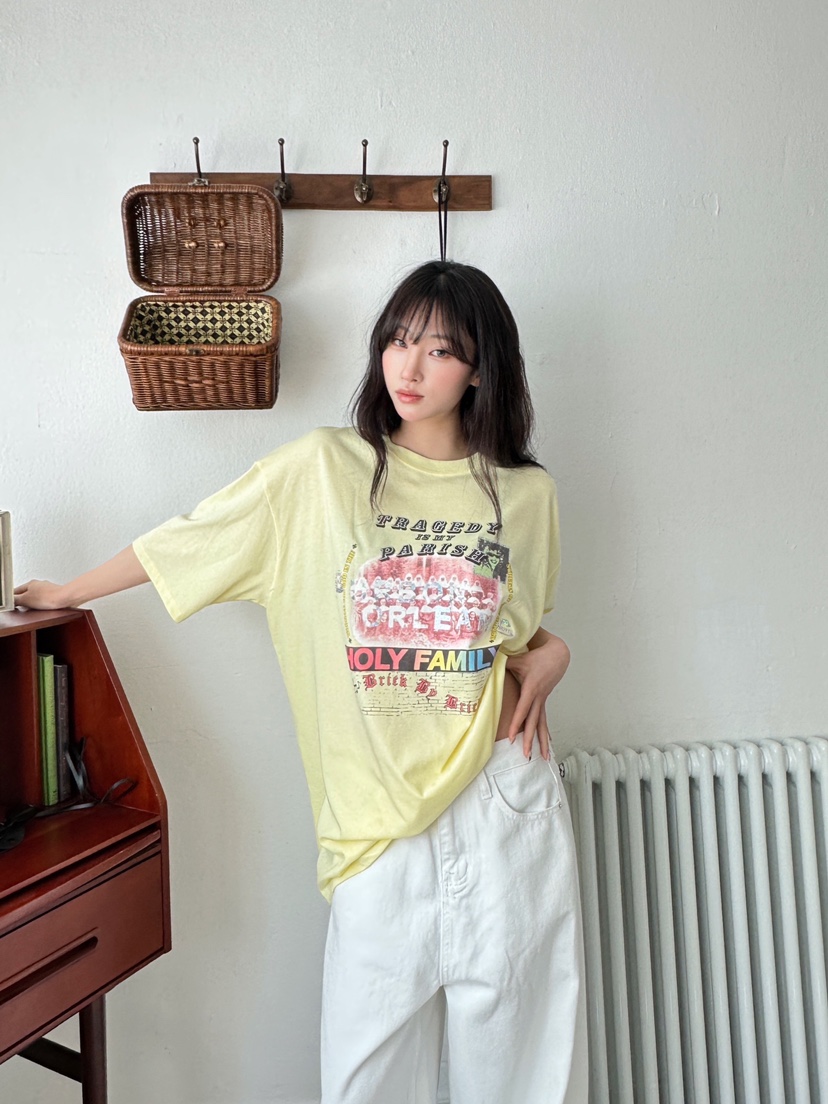 MAISONDEGLORY東大門實拍女裝新款推薦熱賣26春夏真品T恤MAISON DE GLORYT恤