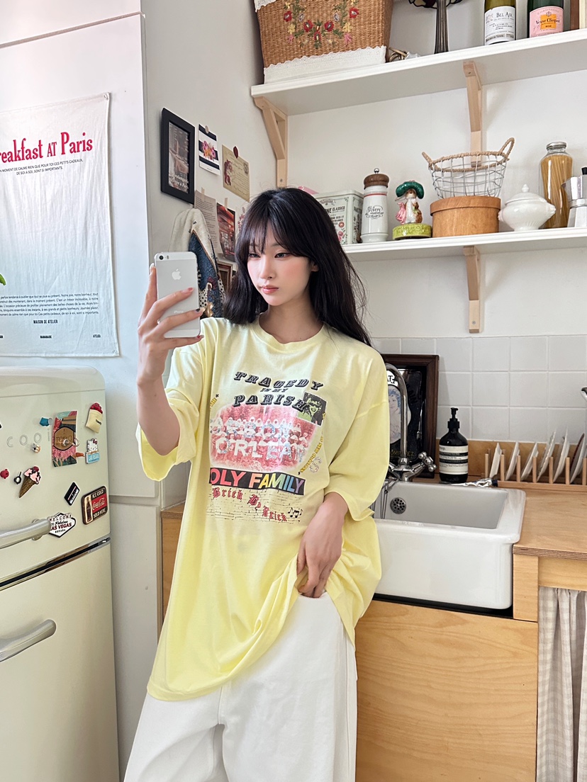 MAISONDEGLORY東大門實拍女裝新款推薦熱賣26春夏真品T恤MAISON DE GLORYT恤