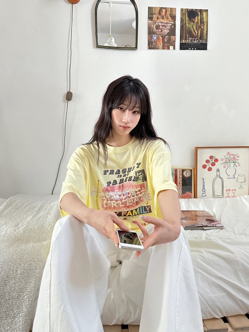 MAISONDEGLORY東大門實拍女裝新款推薦熱賣26春夏真品T恤MAISON DE GLORYT恤