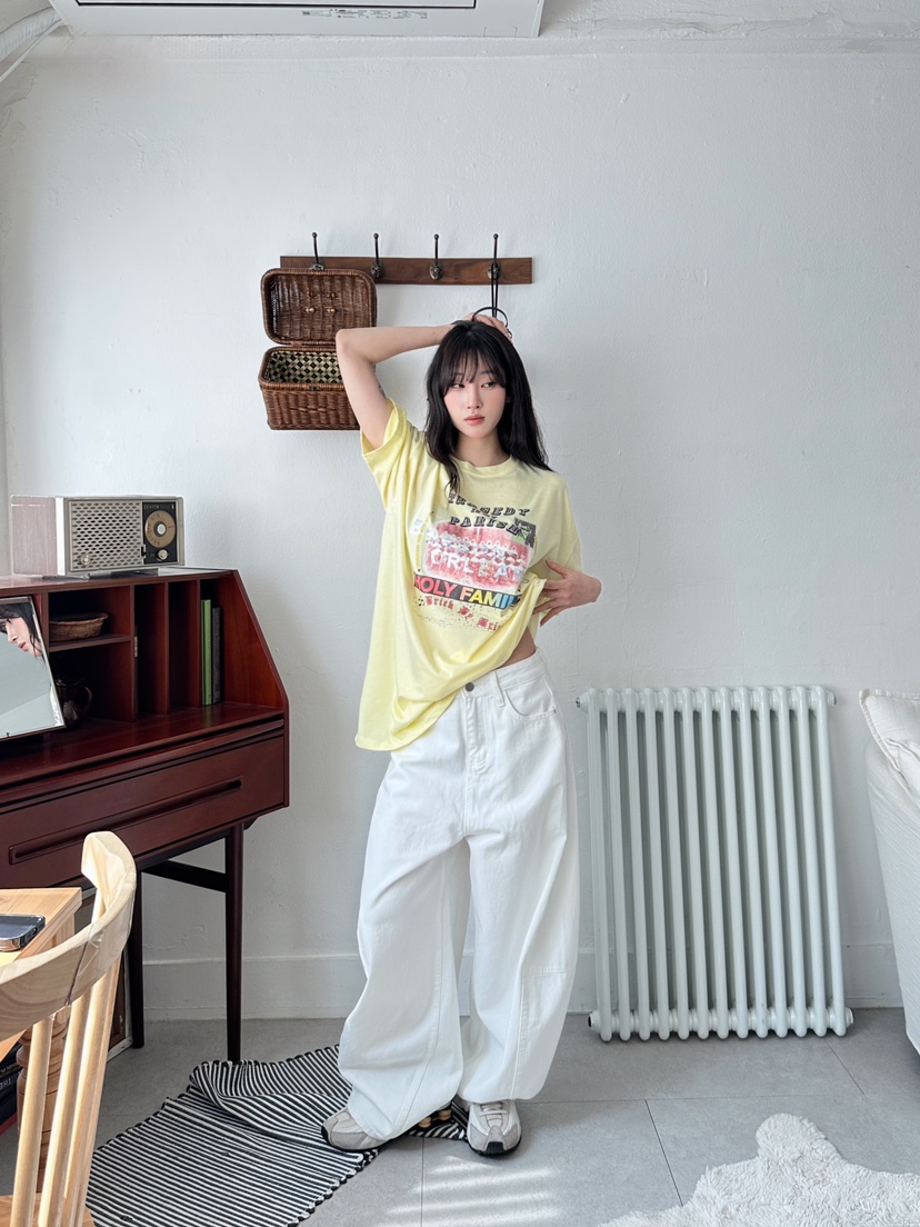 MAISONDEGLORY東大門實拍女裝新款推薦熱賣26春夏真品T恤MAISON DE GLORYT恤