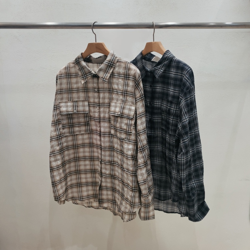 DARLUZ_MI韓國代購女士新款26春夏休閑熱賣襯衫蕾絲衫口袋DARLUZ_MI襯衫/蕾絲衫