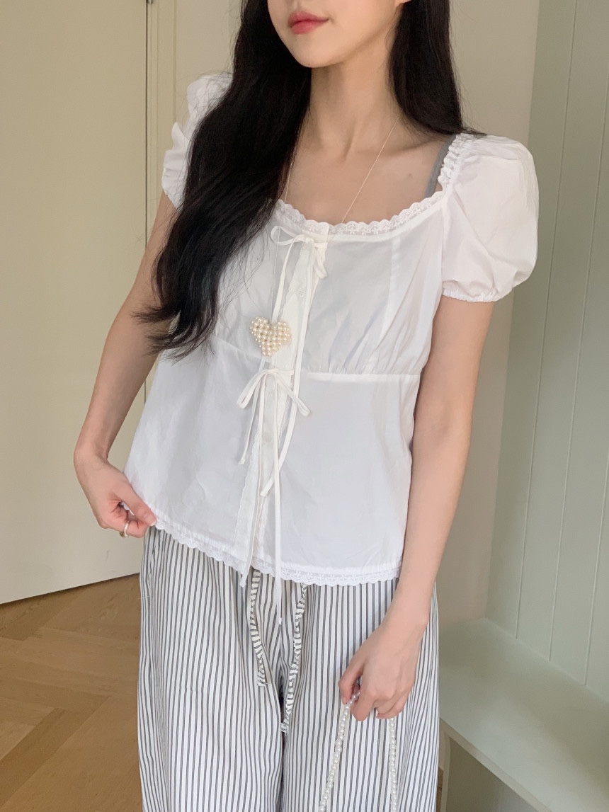 FRILL-T/DADA東大門代購女裝新品26春夏職業襯衫蕾絲衫FRILL-T/DADA襯衫/蕾絲衫
