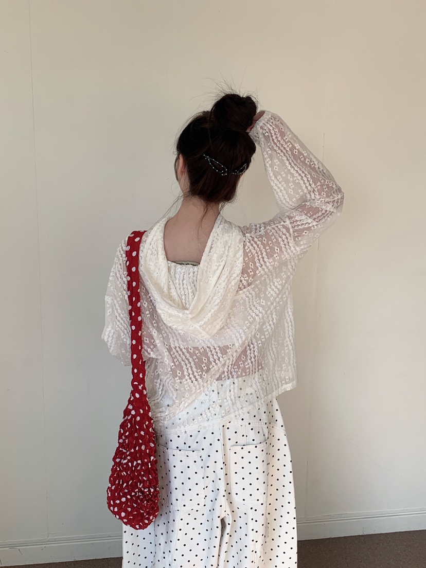 MAISONDEGLORY東大門代購女裝新款人氣真品衛衣連帽衫蕾絲MAISON DE GLORY衛衣