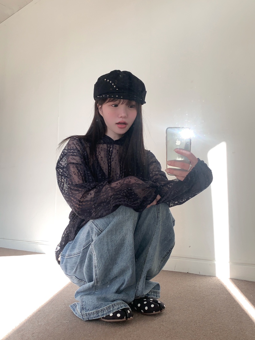 MAISONDEGLORY東大門代購女裝新款人氣真品衛衣連帽衫蕾絲MAISON DE GLORY衛衣