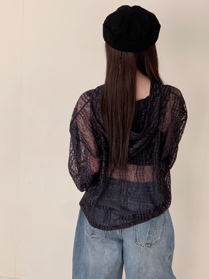 MAISONDEGLORY東大門代購女裝新款人氣真品衛衣連帽衫蕾絲MAISON DE GLORY衛衣