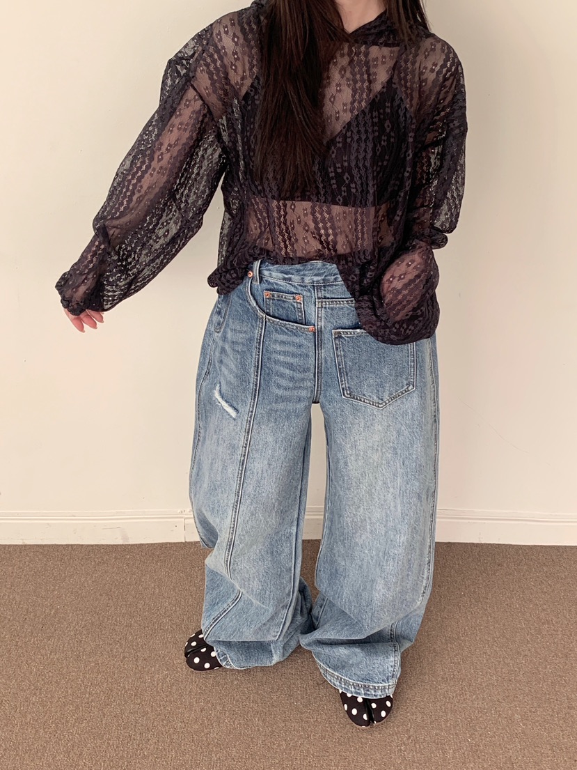 MAISONDEGLORY東大門代購女裝新款人氣真品衛衣連帽衫蕾絲MAISON DE GLORY衛衣