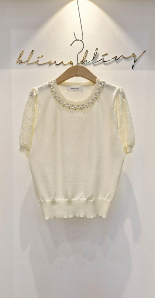 RICO/BLING BLING-S東大門代購女裝新款休閑針織衫蕾絲RICO/BLING BLING-S針織衫圖色1