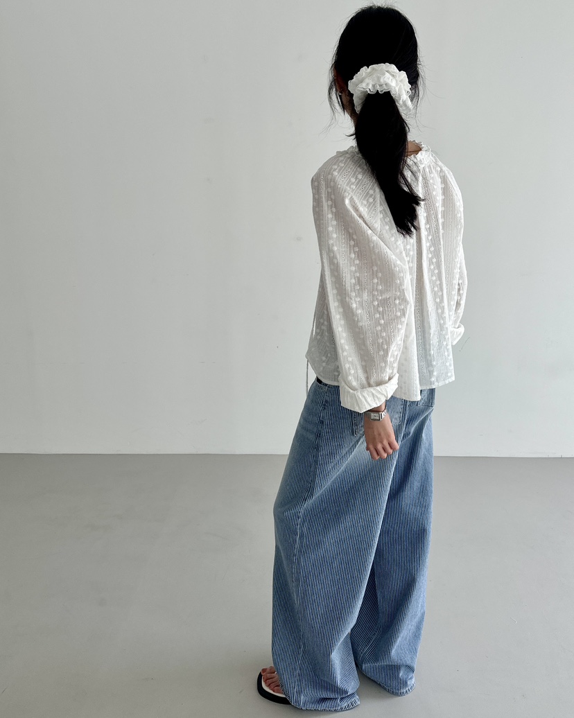 HOWDY/FACT THE NERD韓國直郵女裝新款時尚襯衫蕾絲衫兔子HOWDY/FACT THE NERD襯衫/蕾絲衫