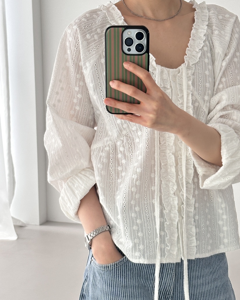 HOWDY/FACT THE NERD韓國直郵女裝新款時尚襯衫蕾絲衫兔子HOWDY/FACT THE NERD襯衫/蕾絲衫