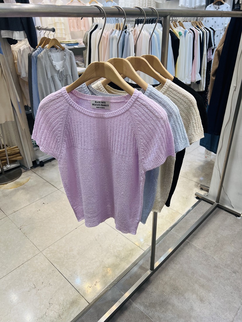 BLACK NOTE韓國代購女裝新款休閑時尚26春夏人氣針織衫羅紋BLACK NOTE針織衫