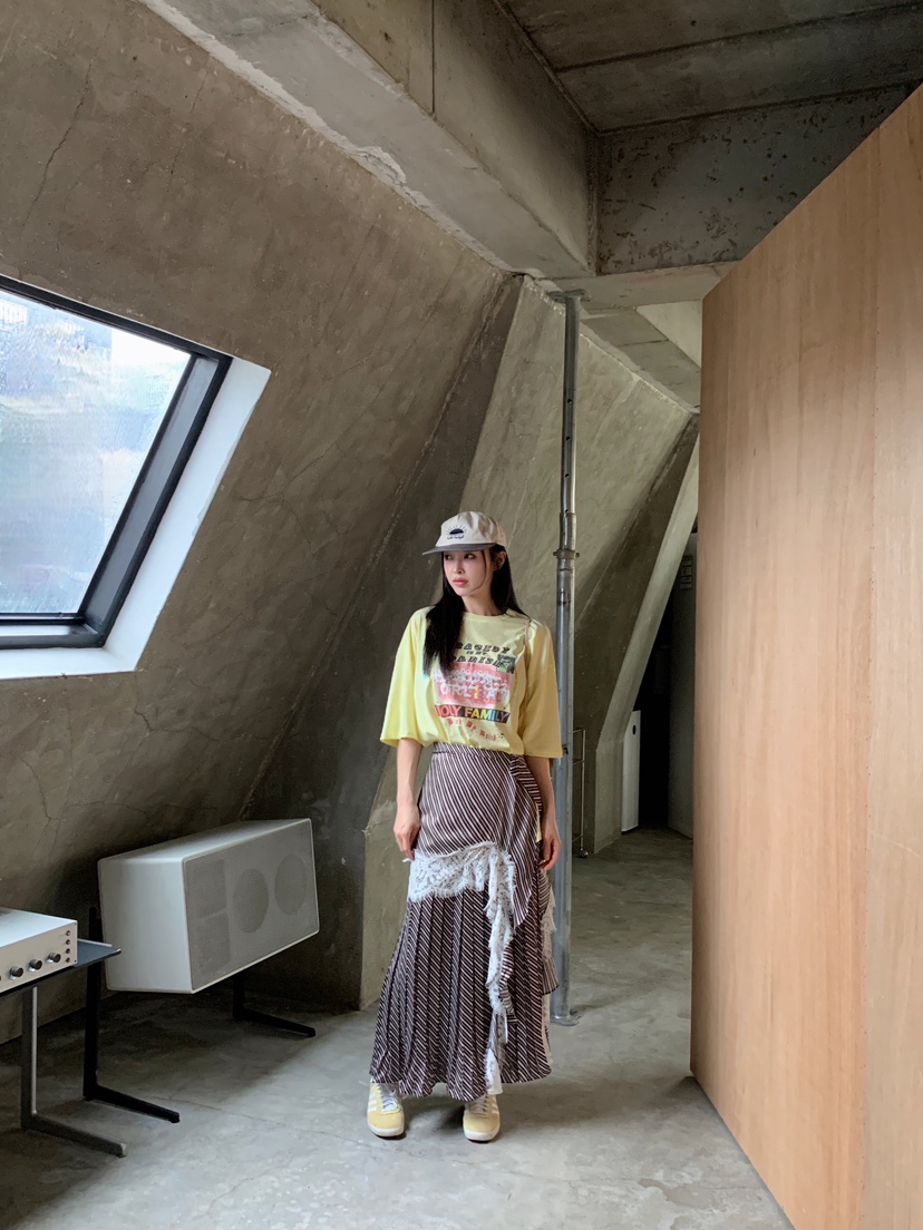 MAISONDEGLORY東大門直郵女士新款26春夏推薦長裙裹身裙褶裙MAISON DE GLORY長裙