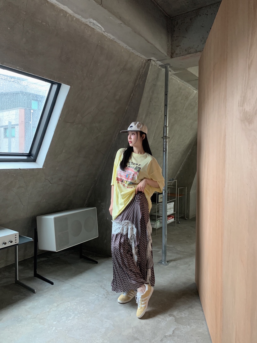 MAISONDEGLORY東大門直郵女士新款26春夏推薦長裙裹身裙褶裙MAISON DE GLORY長裙