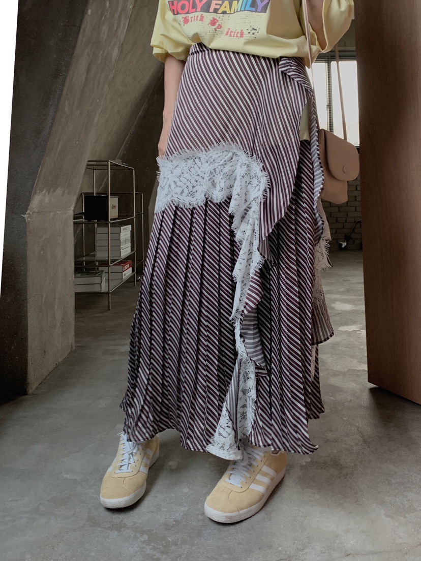 MAISONDEGLORY東大門直郵女士新款26春夏推薦長裙裹身裙褶裙MAISON DE GLORY長裙圖色1