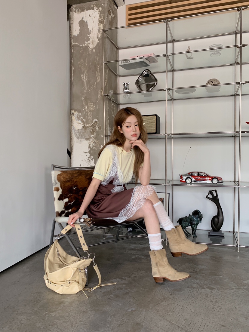 MAISONDEGLORY韓國直郵女士新品休閑職業真品時尚連衣裙雪紡MAISON DE GLORY連衣裙