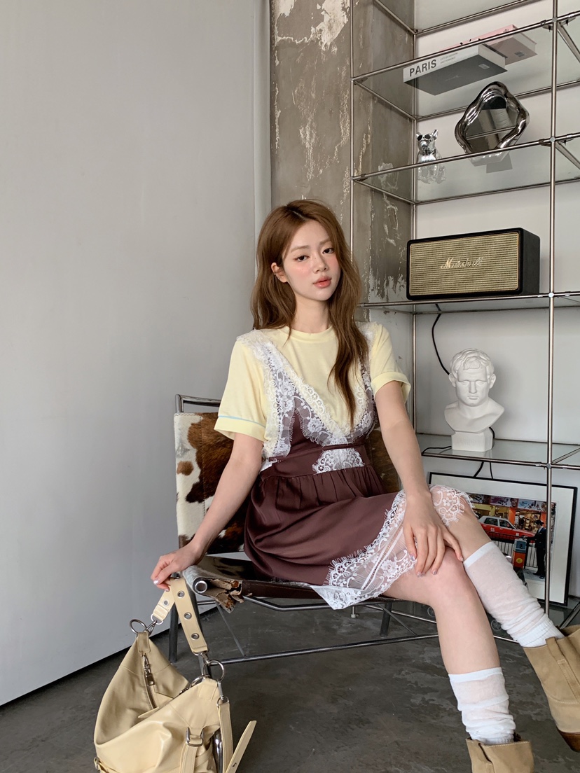 MAISONDEGLORY韓國直郵女士新品休閑職業真品時尚連衣裙雪紡MAISON DE GLORY連衣裙