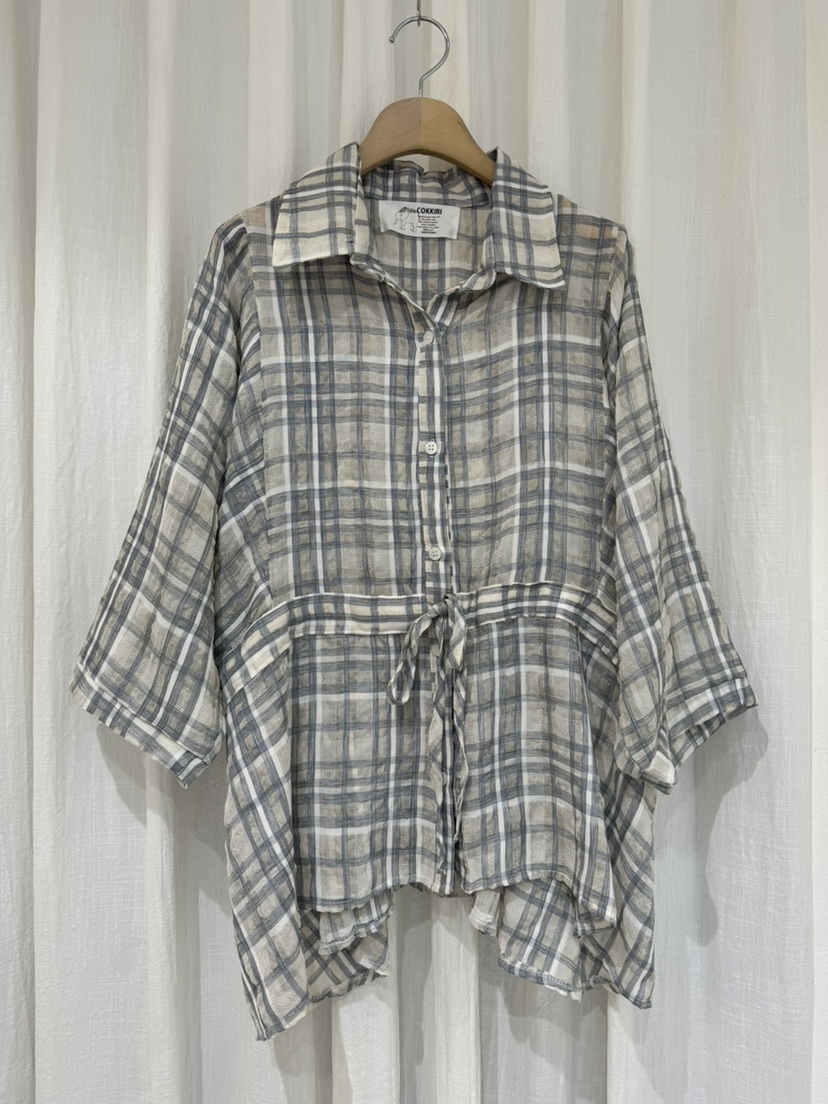 COKKIRI東大門直郵女士新款休閑26春夏人氣襯衫蕾絲衫格子COKKIRI襯衫/蕾絲衫圖色3