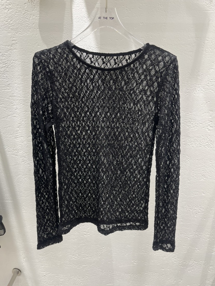 AT THE TOP韓國代購女裝新款真品26春夏人氣長袖T恤蕾絲AT THE TOP長袖T恤圖色2